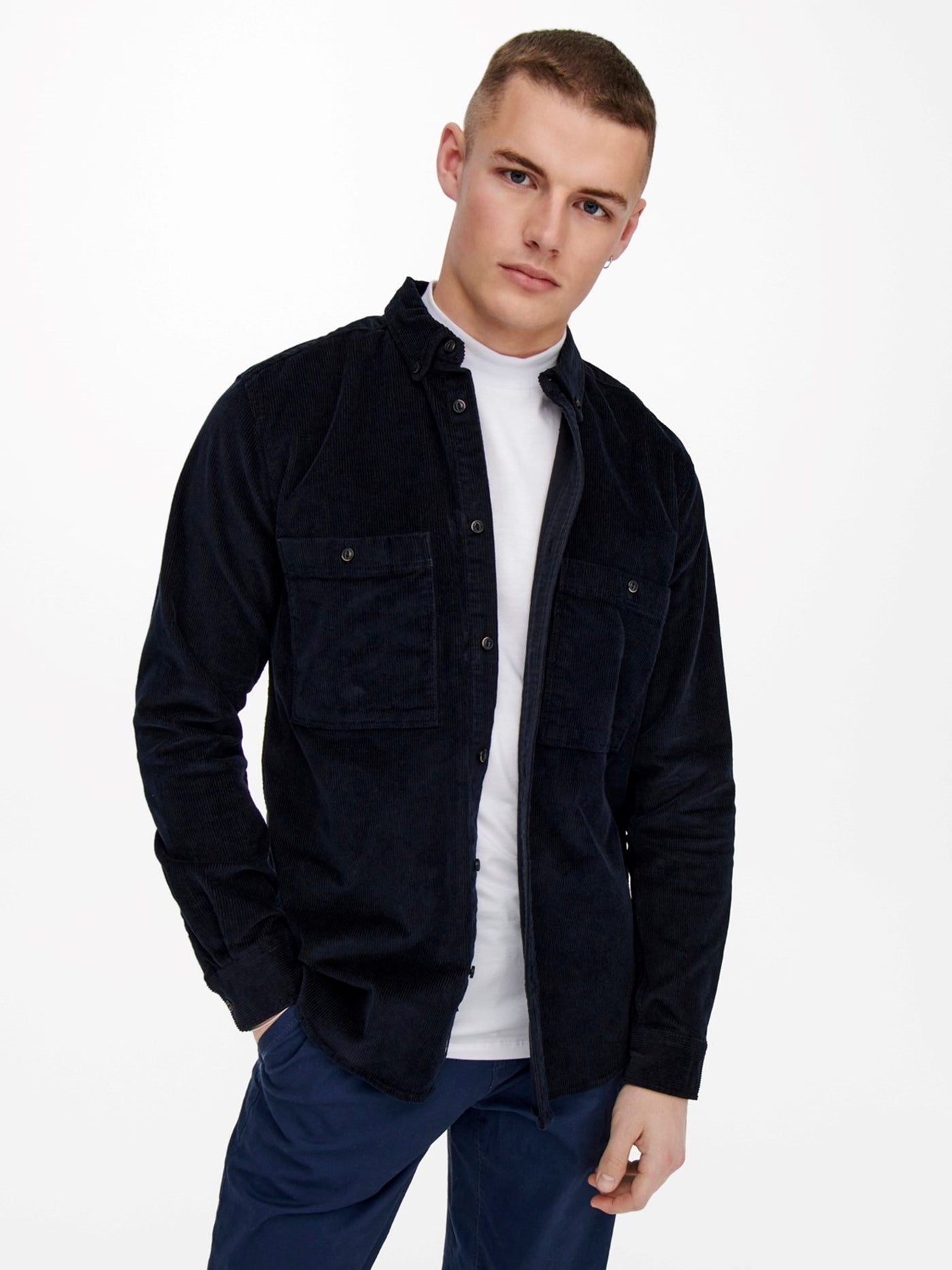 Terry Shirt - Dark Navy - Only & Sons - Blue 3