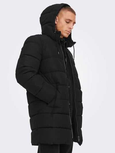 Melvin Puffer Jacket - Black - Only & Sons - Black 2