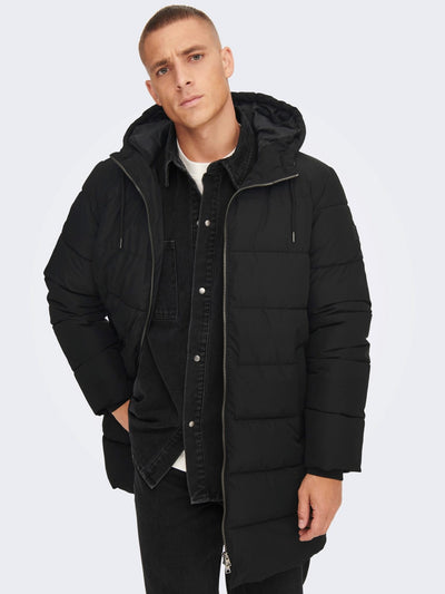 Melvin Puffer Jacket - Black - Only & Sons - Black 3