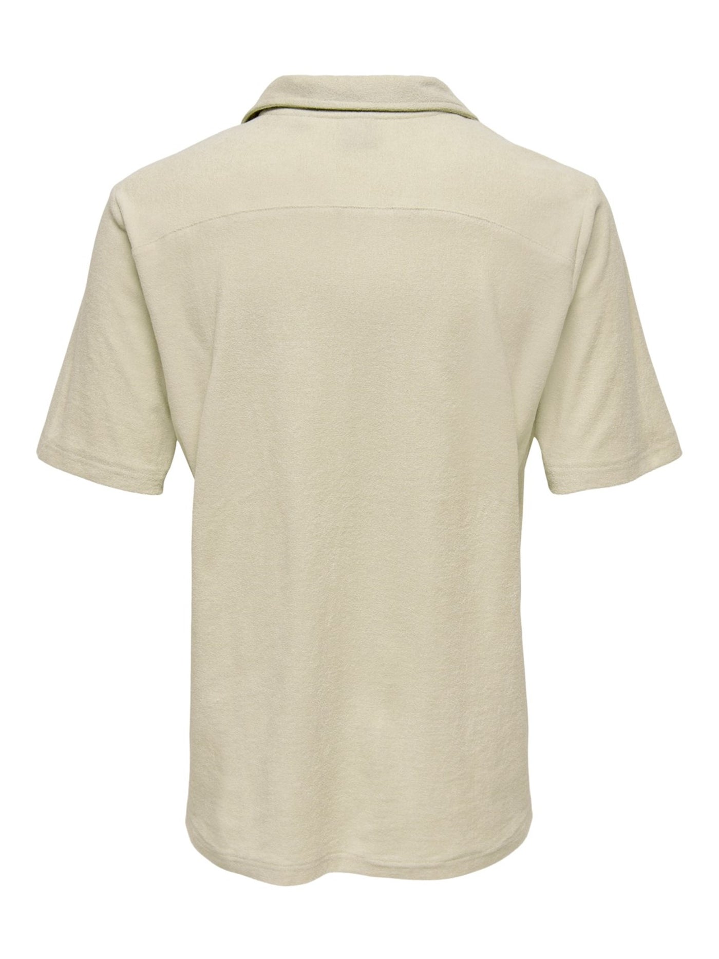 Jerry Regular Terry Towelling Shirt - Pelican - Only & Sons - Khaki 2