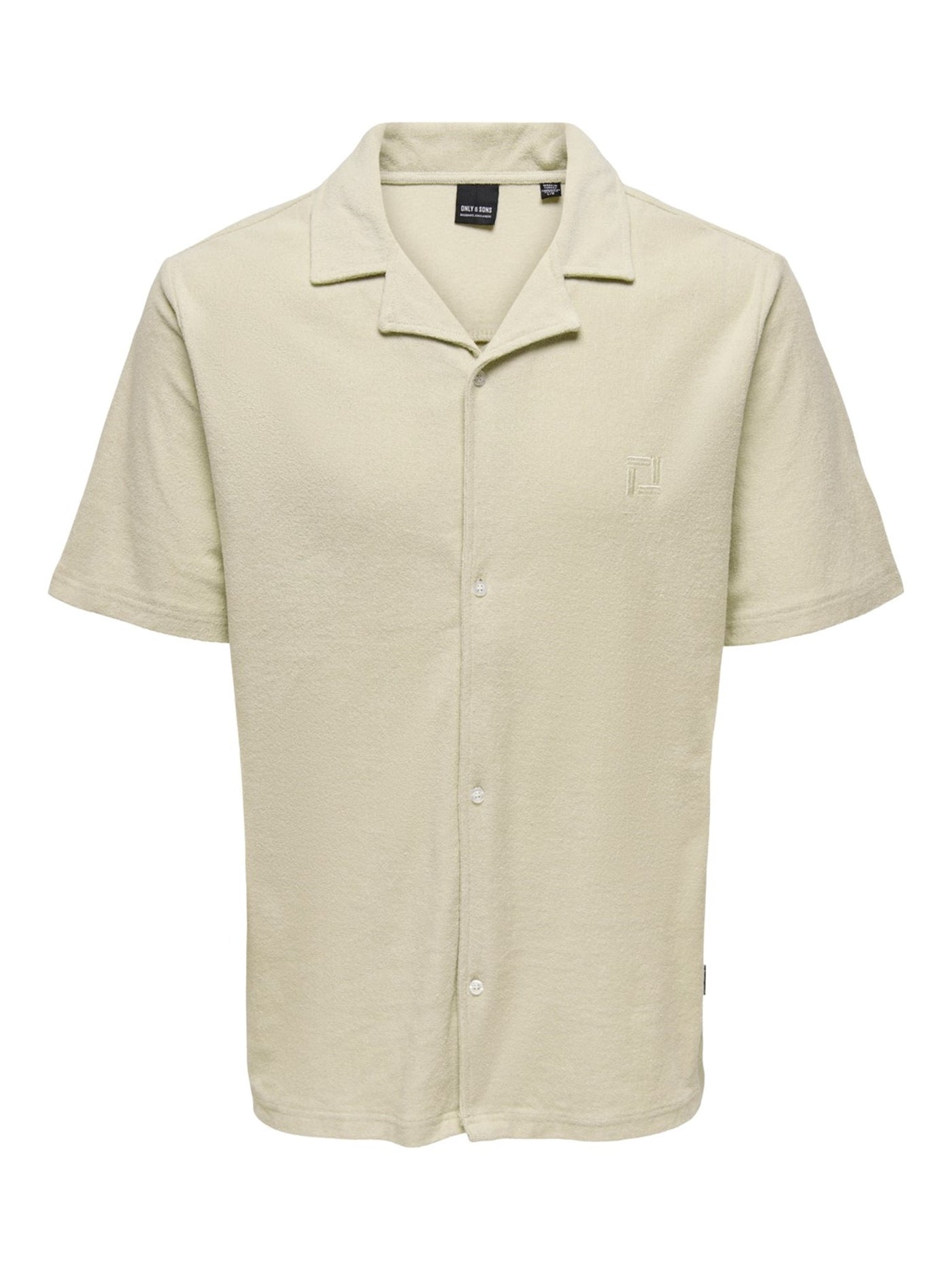 Jerry Regular Terry Towelling Shirt - Pelican - Only & Sons - Khaki