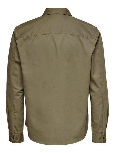 Matti Twill Overshirt - Green - Only & Sons - Green 2