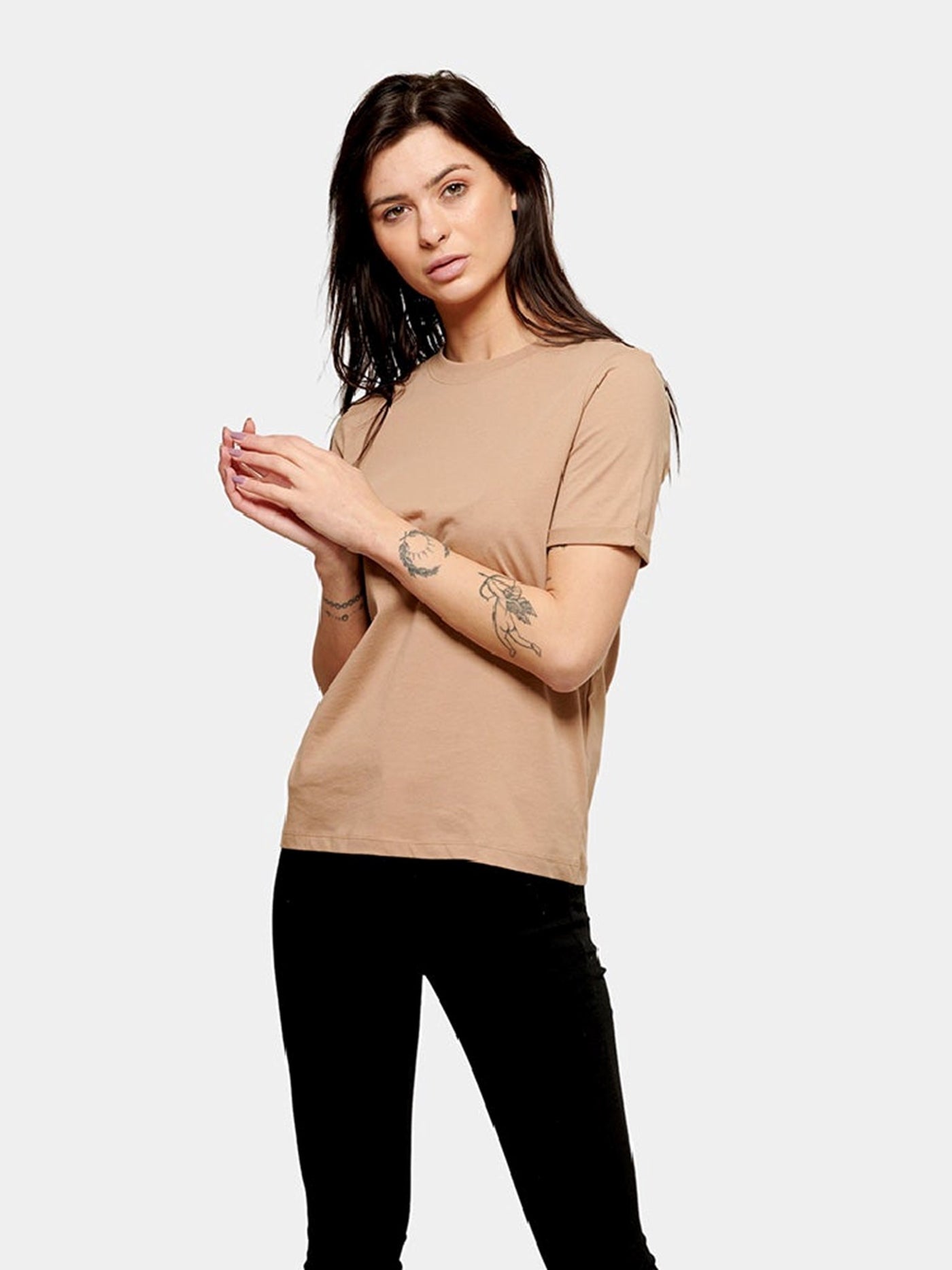 Boyfriend Tee - Sand - TeeShoppen - Khaki 2