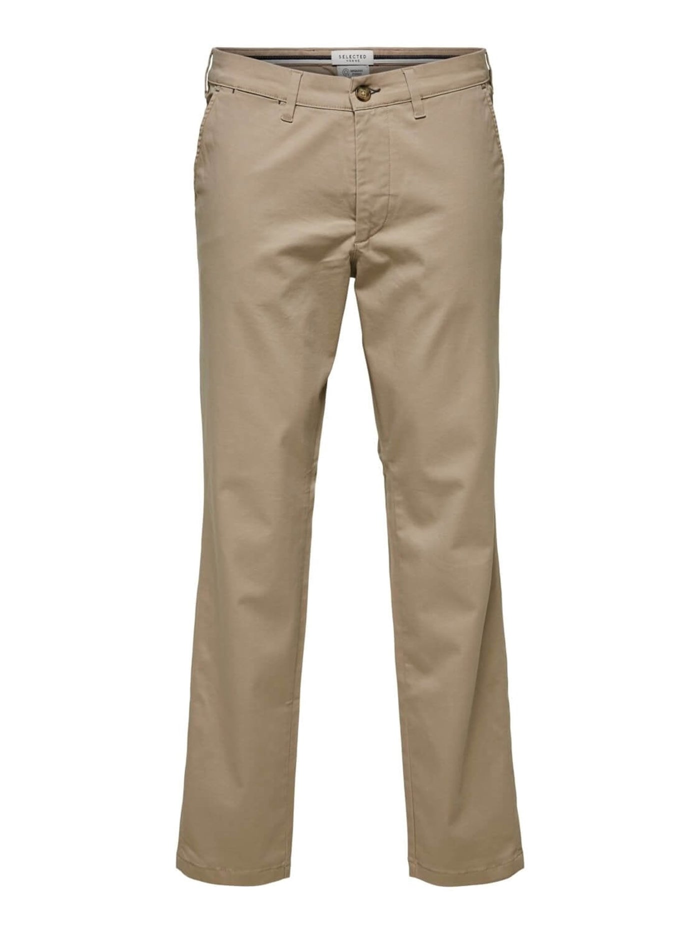 Miles Flex chino pant - Beige (organic cotton) - Selected Homme - Khaki 2