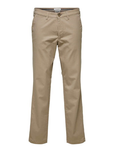 Miles Flex chino pant - Beige (organic cotton) - Selected Homme - Khaki 2