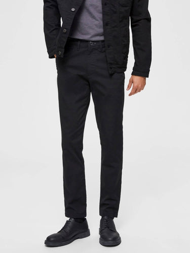 Miles Flex chino pant - Black (organic cotton) - Selected Homme - Black