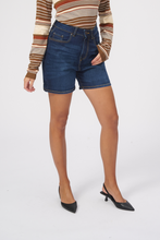 Load image into Gallery viewer, The Original Performance Denim Shorts - Dark Blue Denim - TeeShoppen - Blue 4
