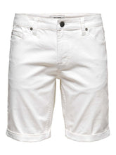 Charger l&#39;image dans la galerie, Ply Stretch Shorts - White - Only &amp; Sons - White 4
