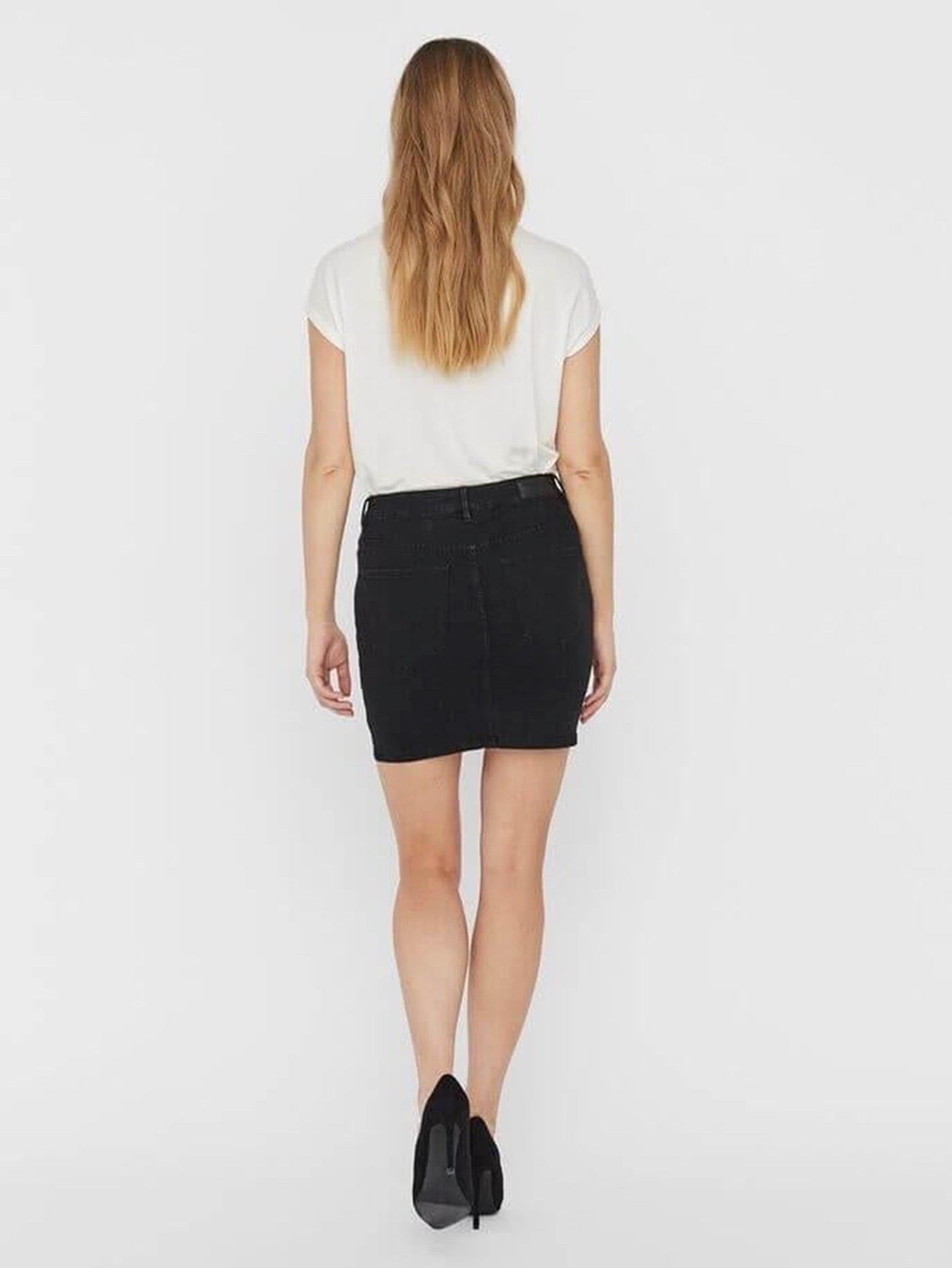 Hot Seven Skirt - Black Denim - Vero Moda - Black 3