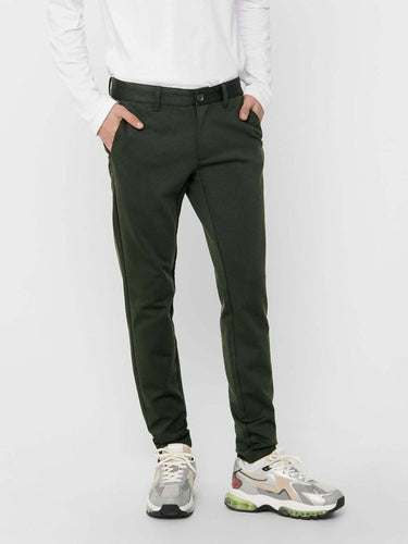 Mark Pants - Dark green (patterned) - Only & Sons - Green