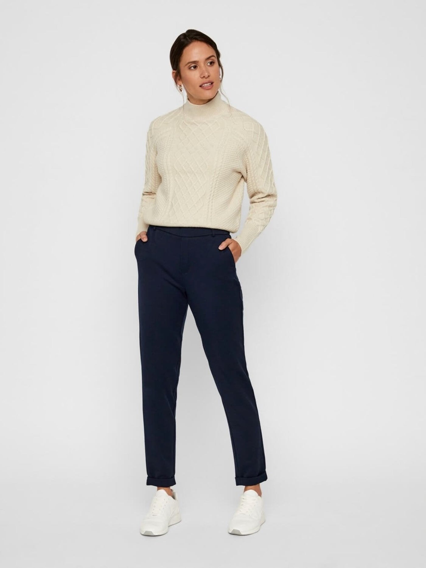 Maya Pants (wide model) - Navy - Vero Moda - Blue