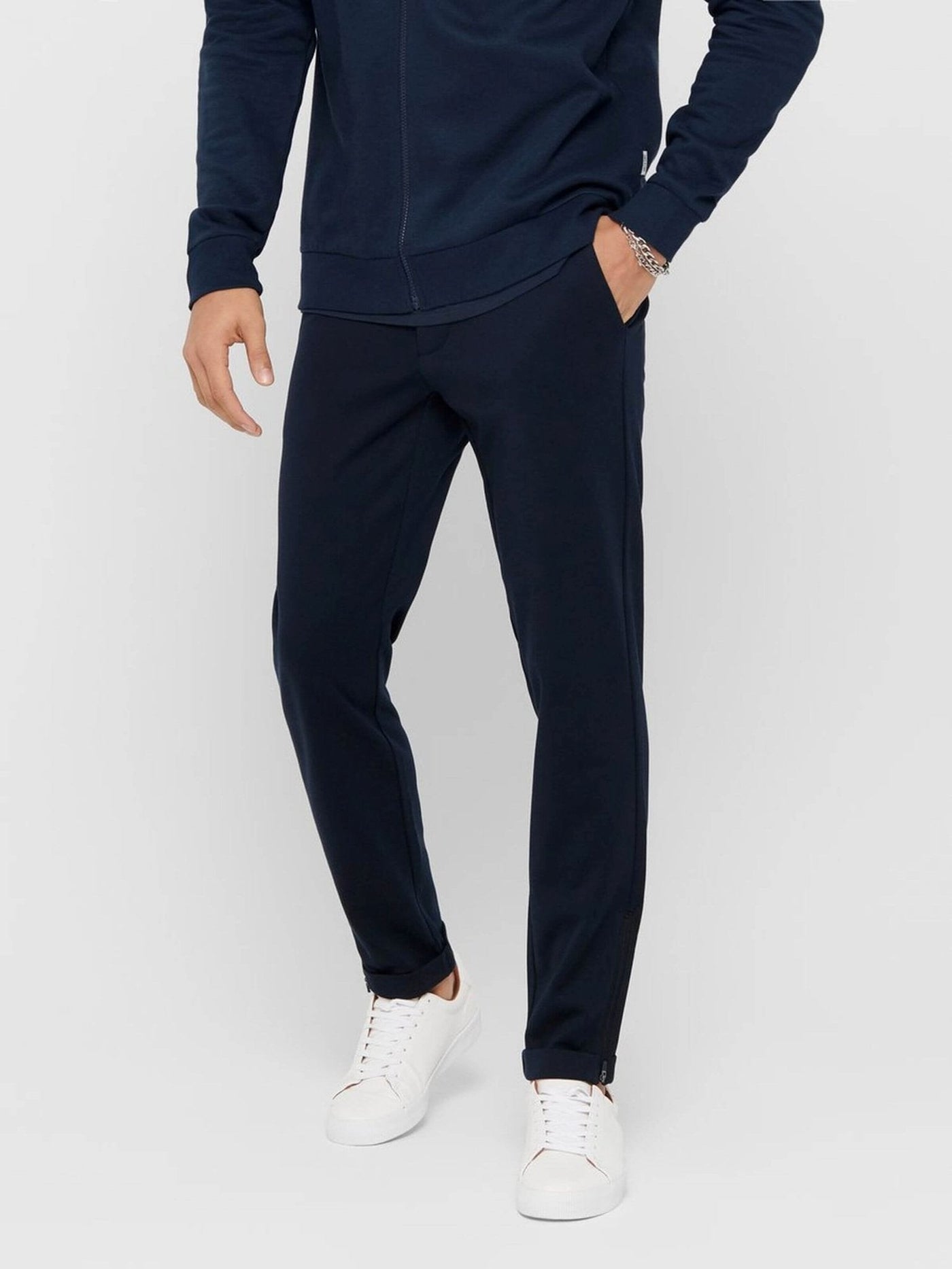 Mark Pants Side zip - Navy - Only & Sons - Blue