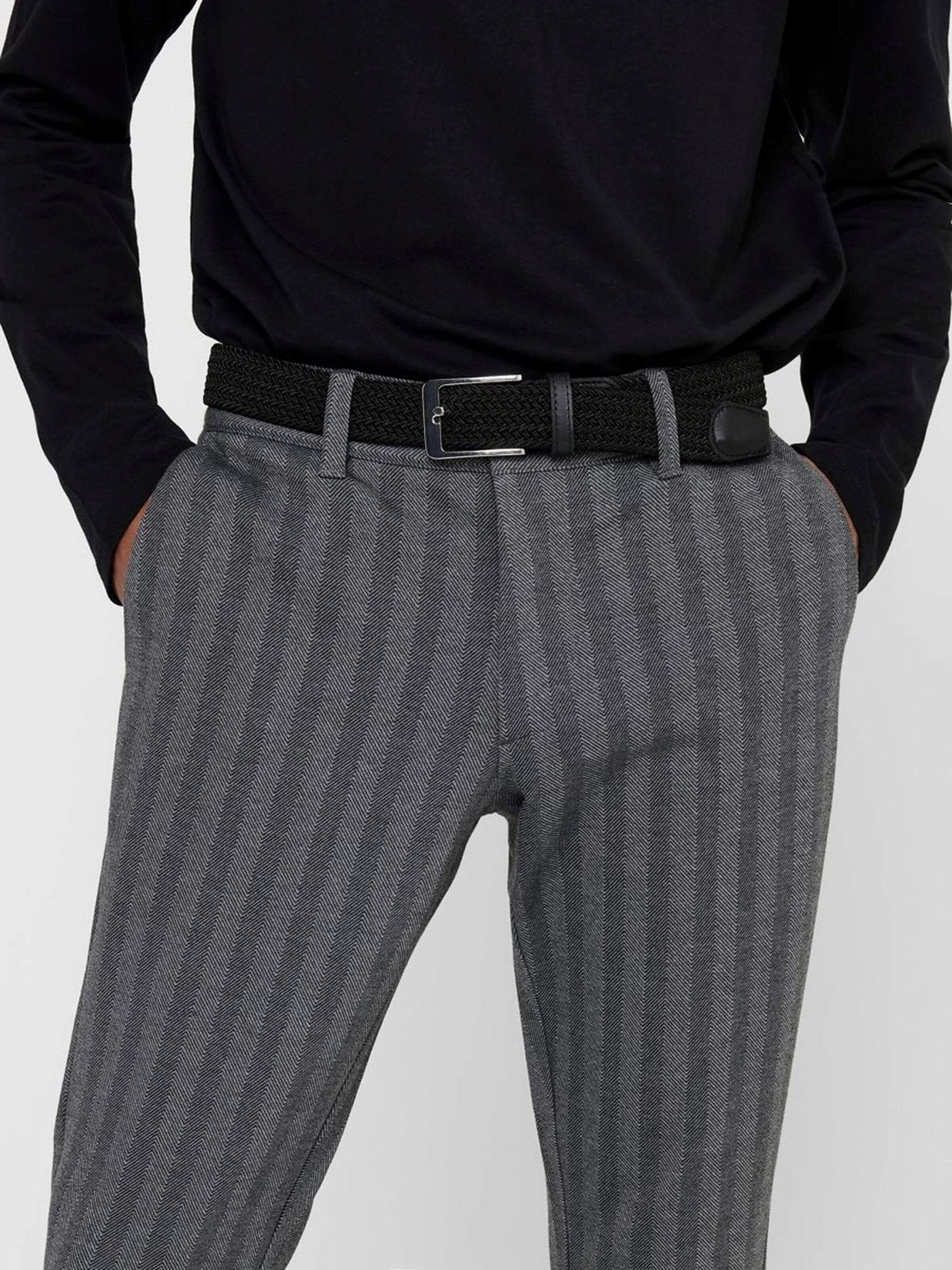 Mark Pants Stripy - Light gray - Only & Sons - Grey 2