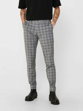 Load image into Gallery viewer, Mark Pants checkered - Light gray - Only &amp; Sons - Grey
