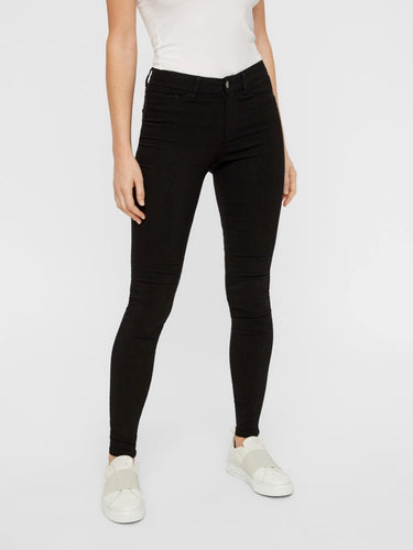 Pieces Jeans - Black (mid-waist) - PIECES - Black