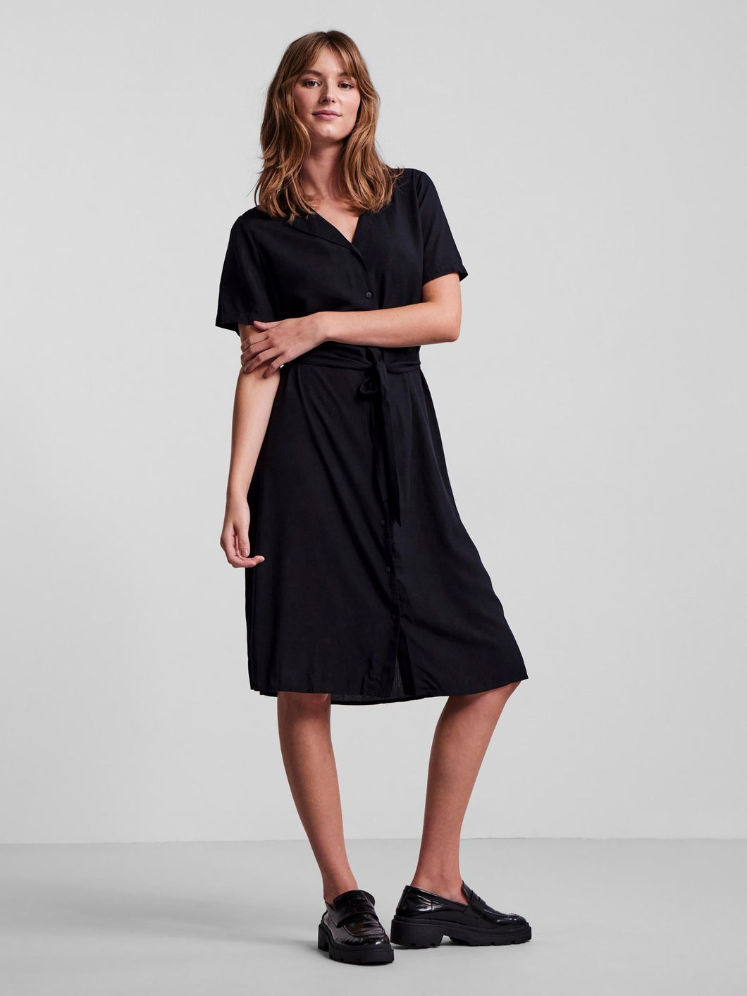 Olivia Dress - Black - PIECES - Black