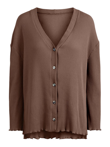 Sigrud Cardigan - Mustang - PIECES - Brown