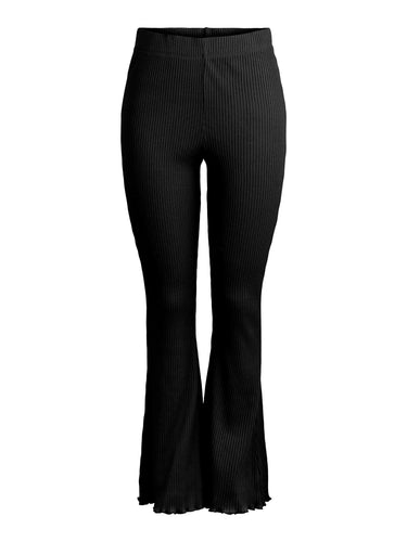 Sigrud High Waist Flared Pants - Black - PIECES - Black