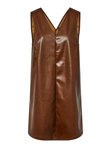 Spencer Dress - Mustang - PIECES - Brown