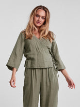 Charger l&#39;image dans la galerie, Lelou Wrap Top - Sea Spray - PIECES - Green
