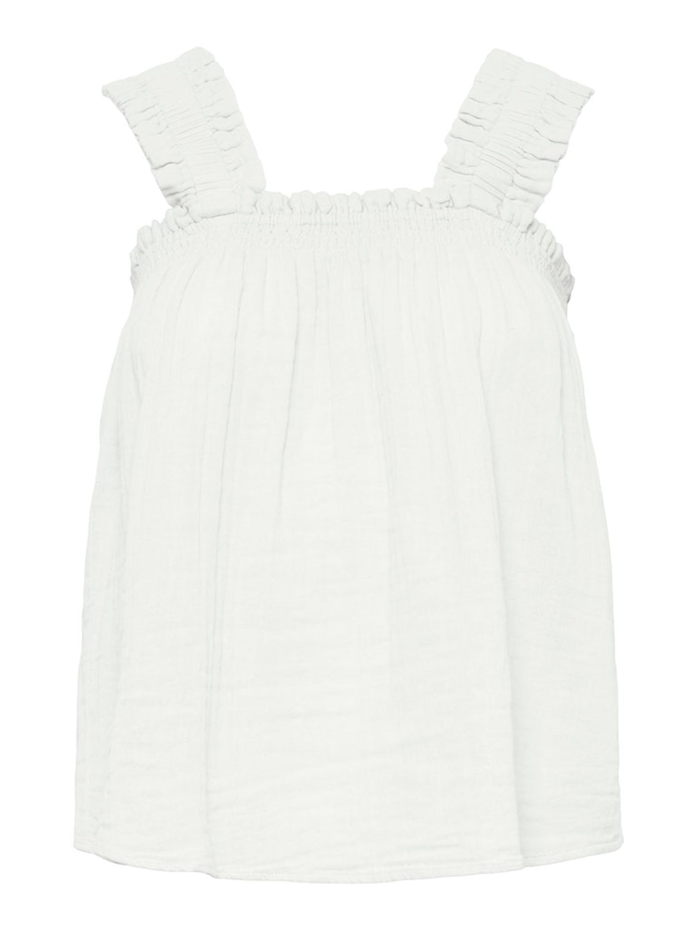 Lelou Top - Bright White - PIECES - White