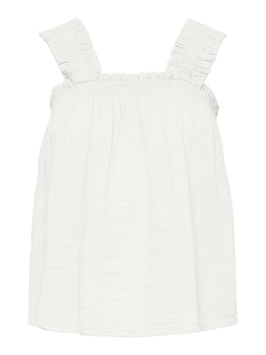 Lelou Top - Bright White - PIECES - White