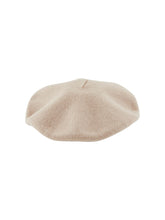 Afbeelding in Gallery-weergave laden, French Wool Beret - Silver Mink - PIECES - Khaki 2
