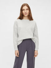 Cargar imagen en el visor de la galería, Chilli Sweatshirt - Light Grey Melange - PIECES - Grey
