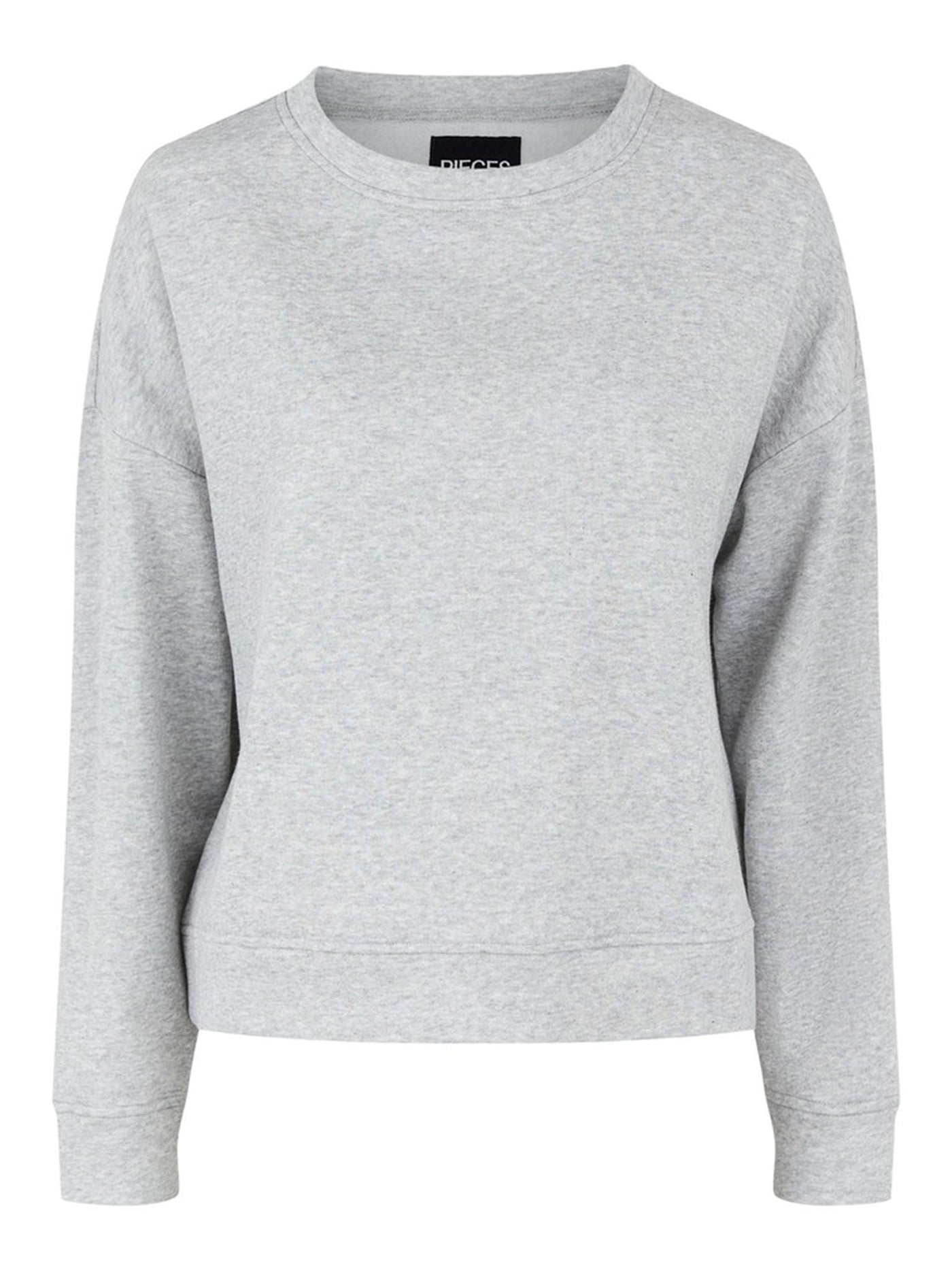 Chilli Sweatshirt - Light Grey Melange - PIECES - Grey 5