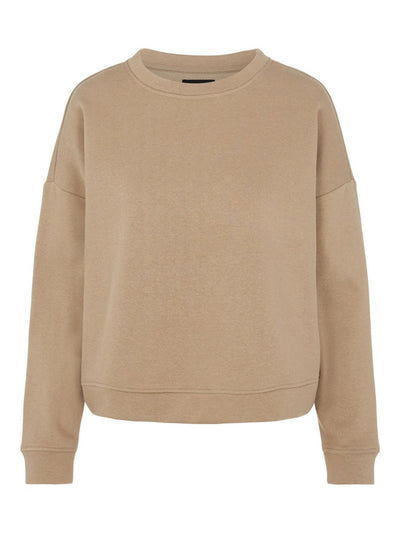 Chilli Sweatshirt - Silver Mink - PIECES - Khaki 5