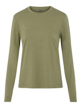 Afbeelding in Gallery-weergave laden, Ria Solid Tee - Deep Lichen Green - PIECES - Green 5
