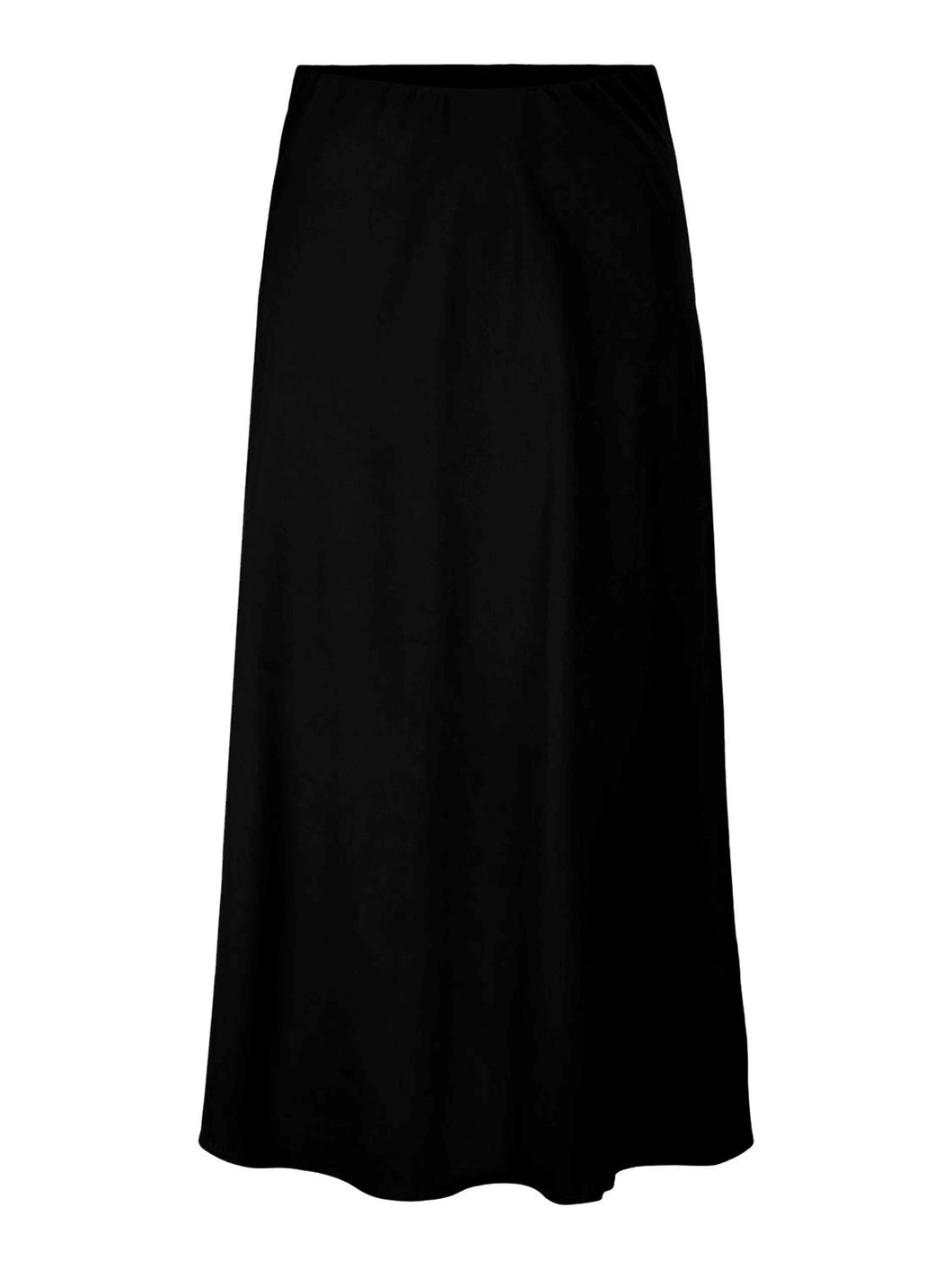 Franan High-waisted Midi Skirt - Black - PIECES - Black