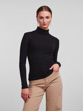 Carregar imagem no visualizador da galeria, Kitte Rollneck Top - Black - PIECES - Black
