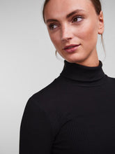 Carregar imagem no visualizador da galeria, Kitte Rollneck Top - Black - PIECES - Black 2
