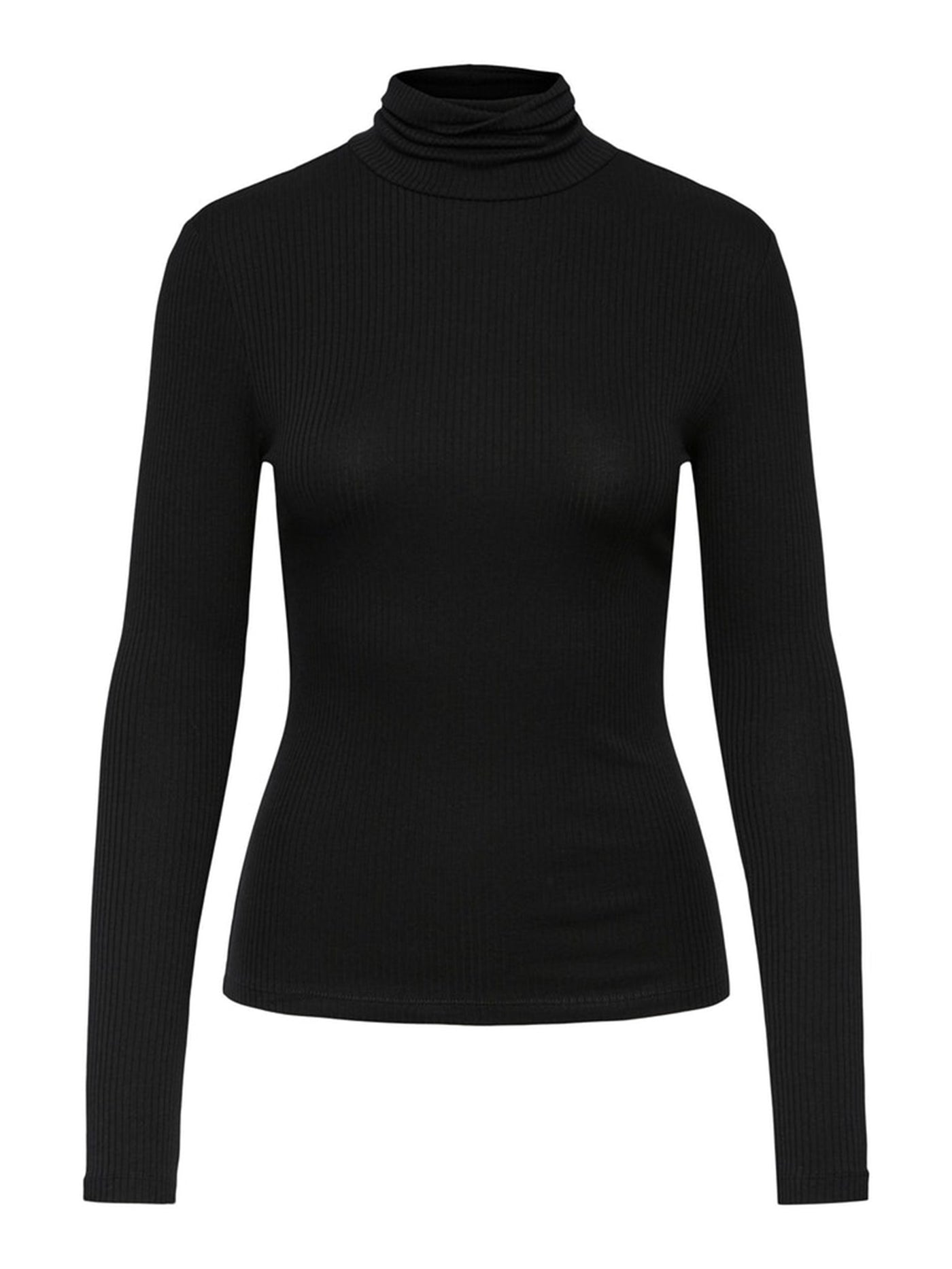 Kitte Rollneck Top - Black - PIECES - Black 5