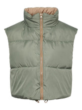 Load image into Gallery viewer, Nadia Short Puffer Vest - Silver Mink - PIECES - Brown 2
