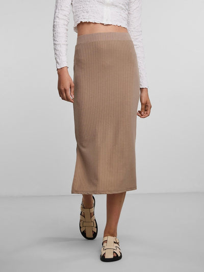 Kylie Skirt - Silver Mink - PIECES - Brown