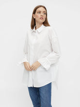 Load image into Gallery viewer, Ecci Oversized Shirt - Light white - PIECES - White
