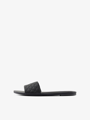 Pernille Quilted Sandal - Black - PIECES - Black