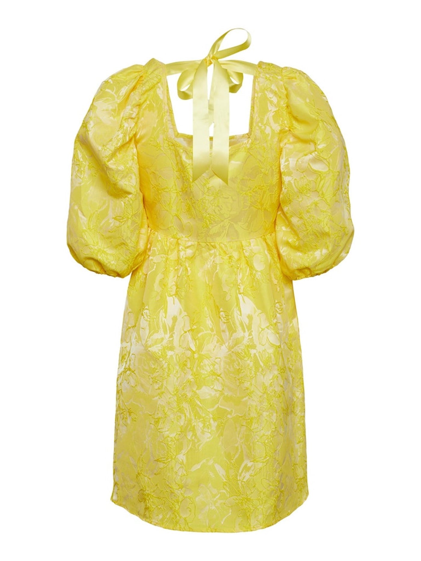 Aviona Dress - Pale Banana - PIECES - Yellow 2