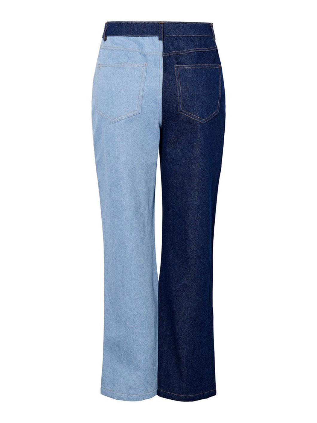 Lena Straight Denim Bukser - Light Blue Denim - PIECES - Blue