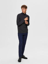 Load image into Gallery viewer, Pima cotton turtleneck sweater - Dark Gray - Selected Homme - Brown 2
