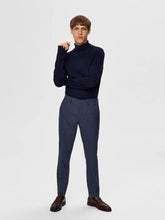 Load image into Gallery viewer, Pima cotton turtleneck sweater - Navy - Selected Homme - Blue 2
