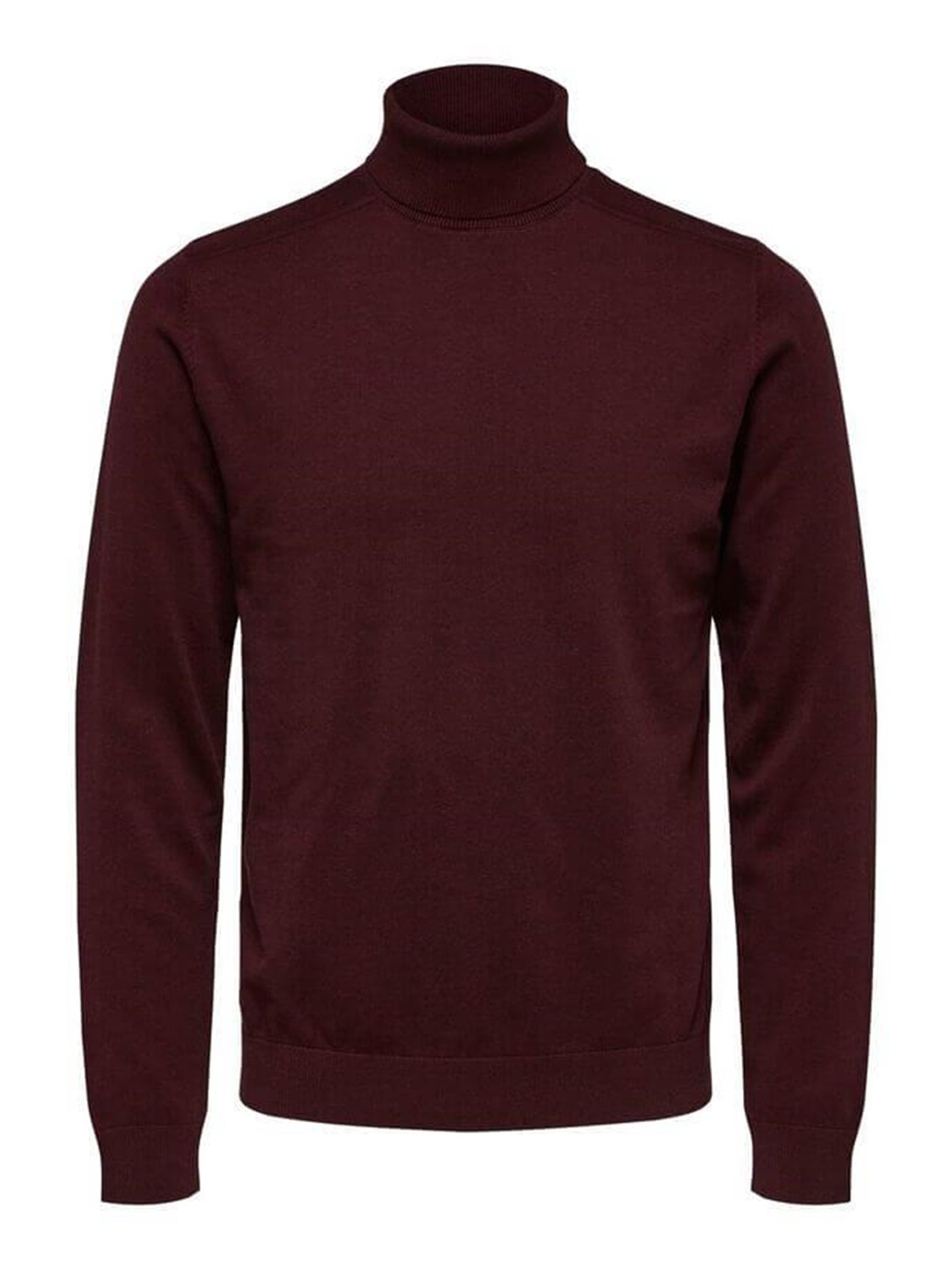 Pima cotton turtleneck sweater - Burgundy Red - Selected Homme - Red 3