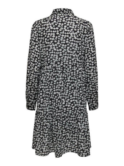 Piper dress - Black White floral - Jacqueline de Yong - Black 2