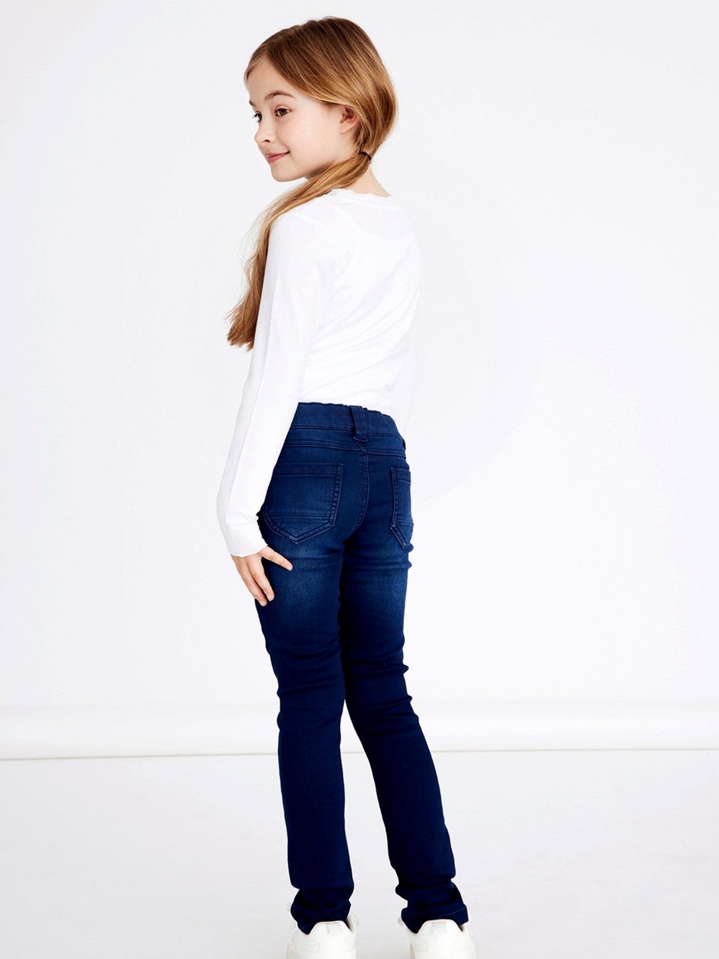 Polly Jeans - Dark Blue Denim - Name It - White 7