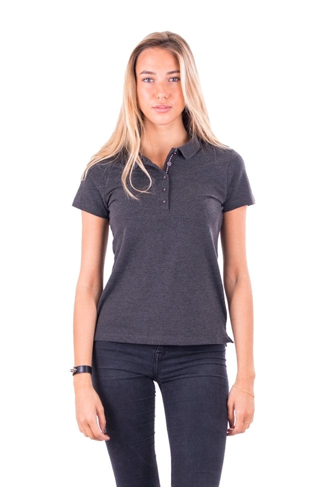 Polo Shirt - Dark Gray - TeeShoppen - Grey