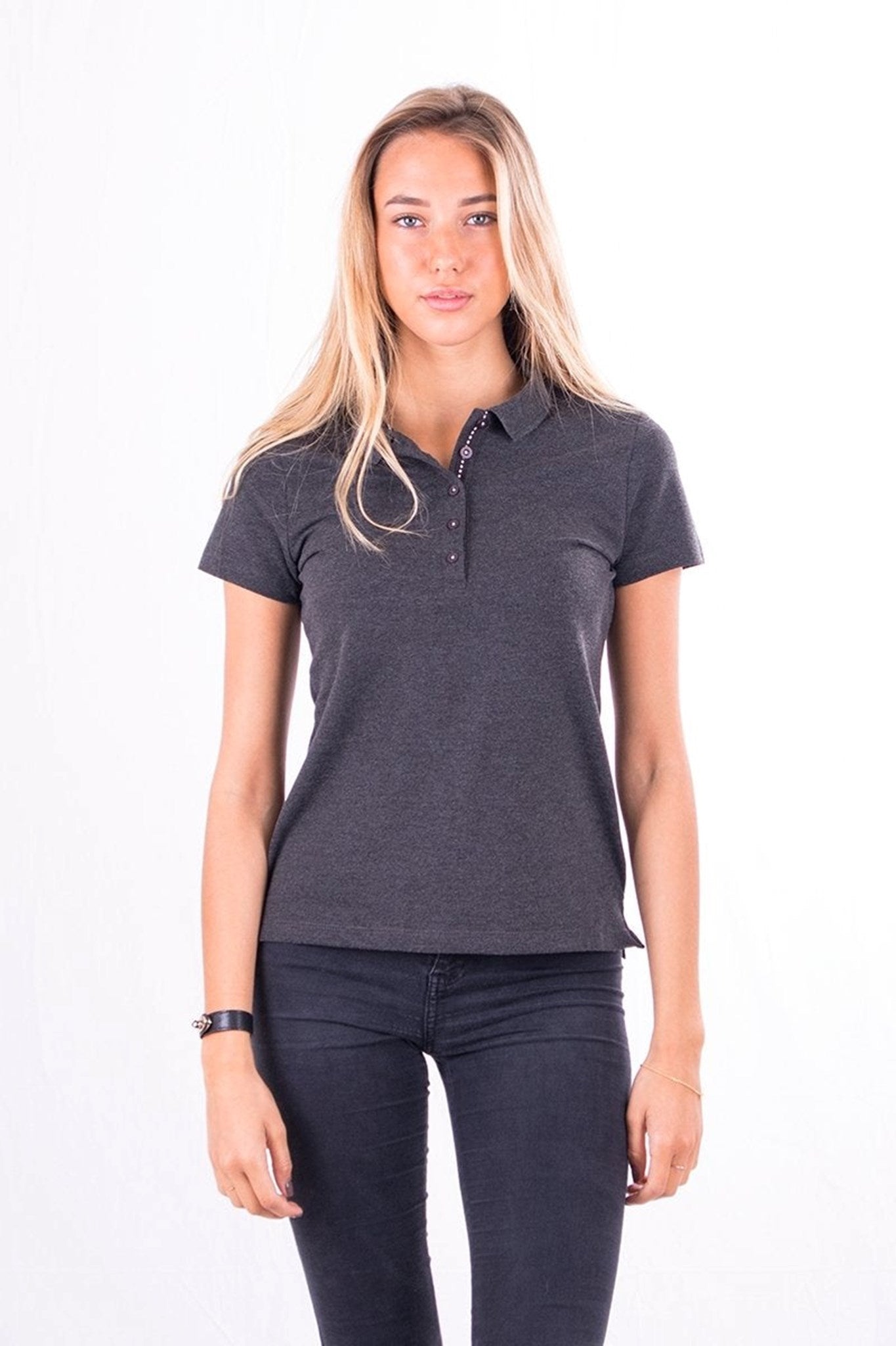 Polo Shirt - Dark Gray - TeeShoppen - Grey 2