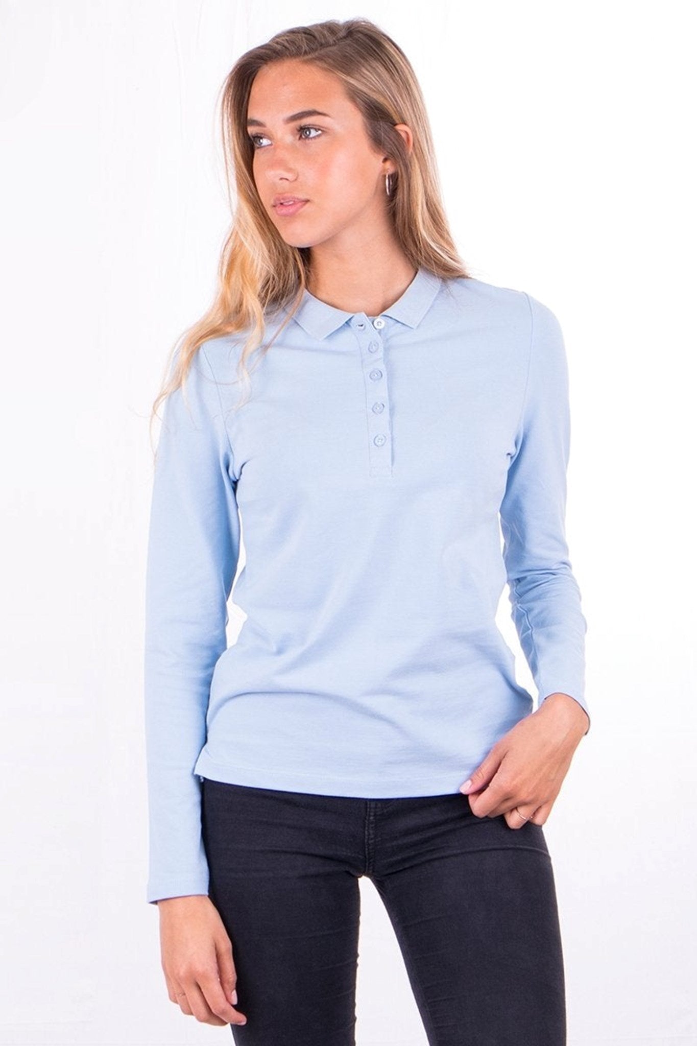 Polo Shirt - Sky Blue - TeeShoppen - Blue 3