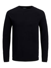 Load image into Gallery viewer, Textured knit sweater - Black - Jack &amp; Jones - Black 3
